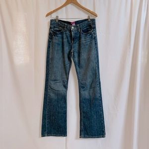 Women’s stone washed and slightly distressed jeans, size 6 regular